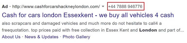 call extension google ads