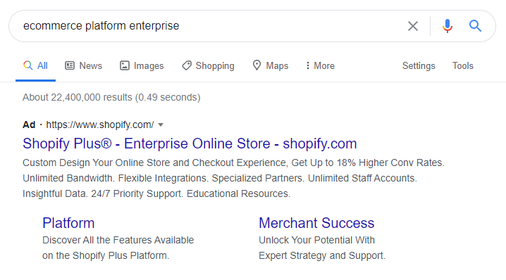 Google ad shopify