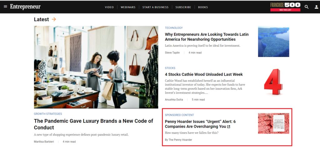 SaaS marketing strategies native ad