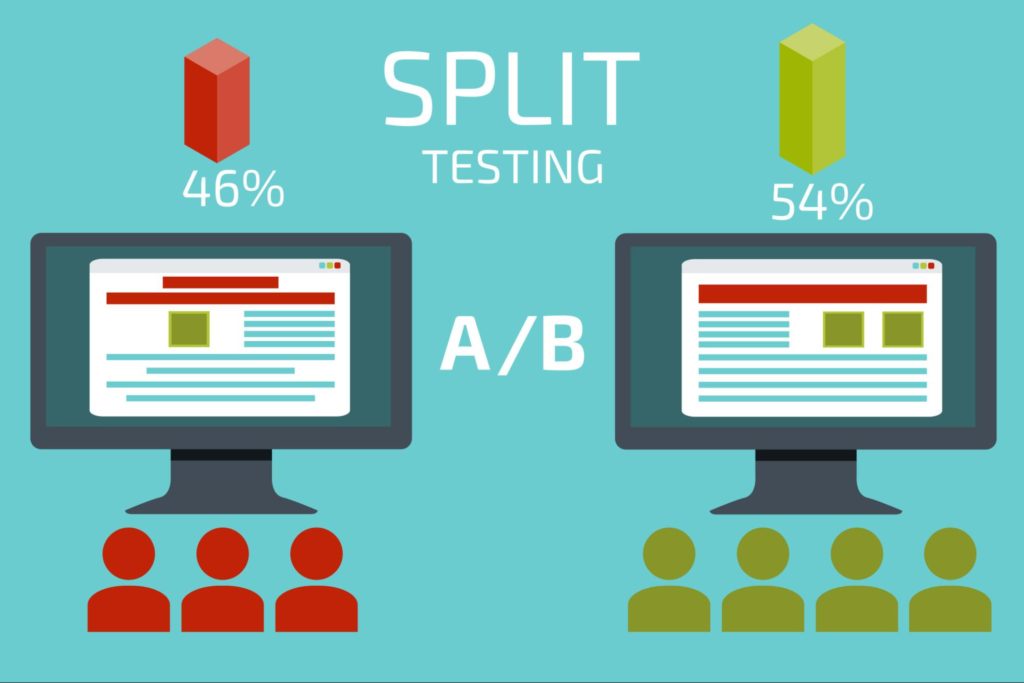 A/B graphic