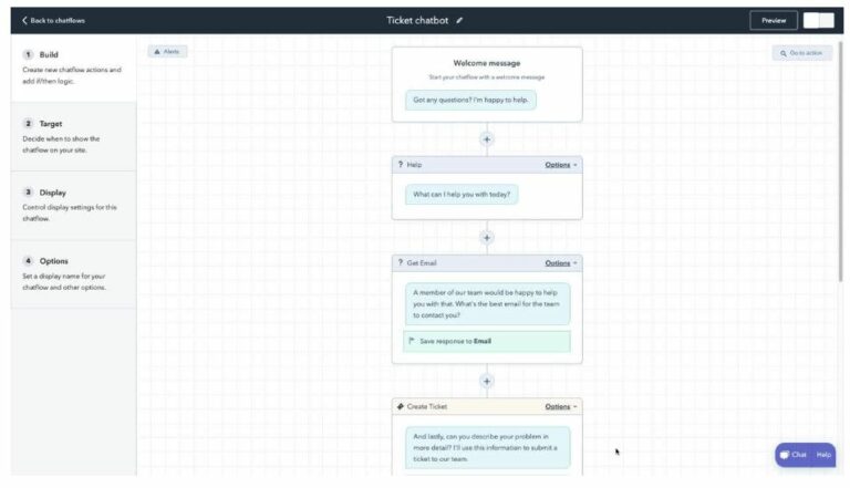 Hubspot chatbot builder