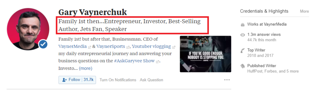 optimized profile quora