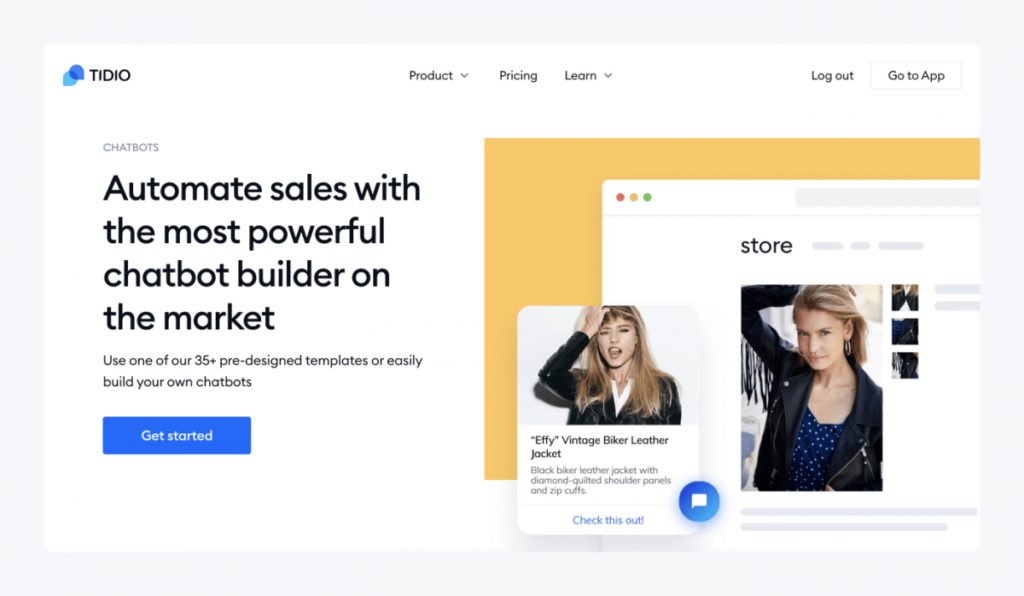 customer service chatbot tidio
