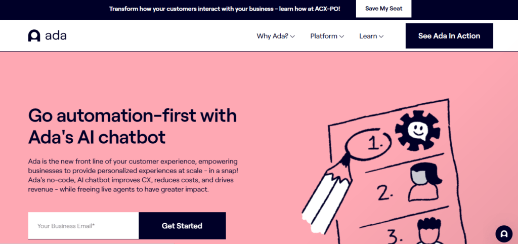 customer service chatbot ada