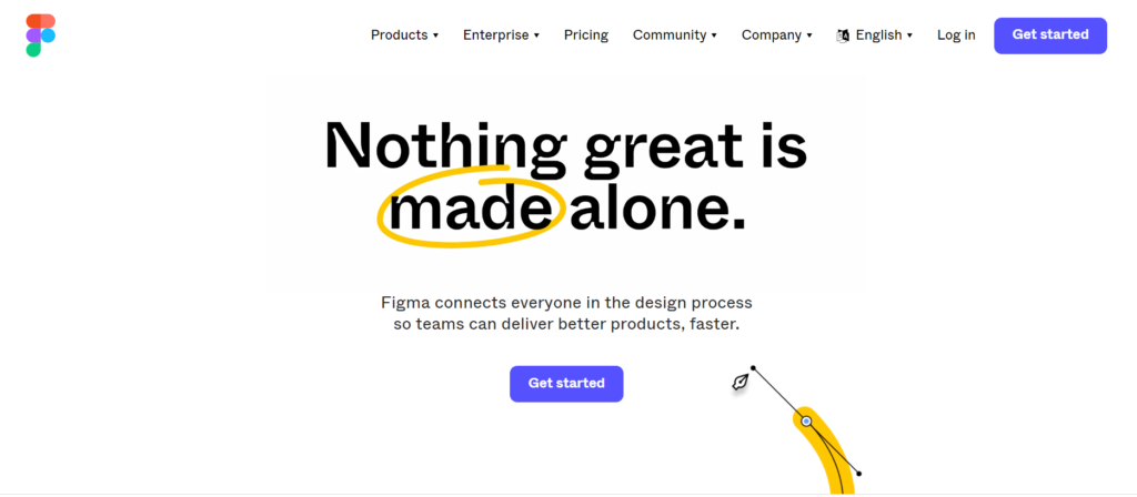 SaaS landing page example figma