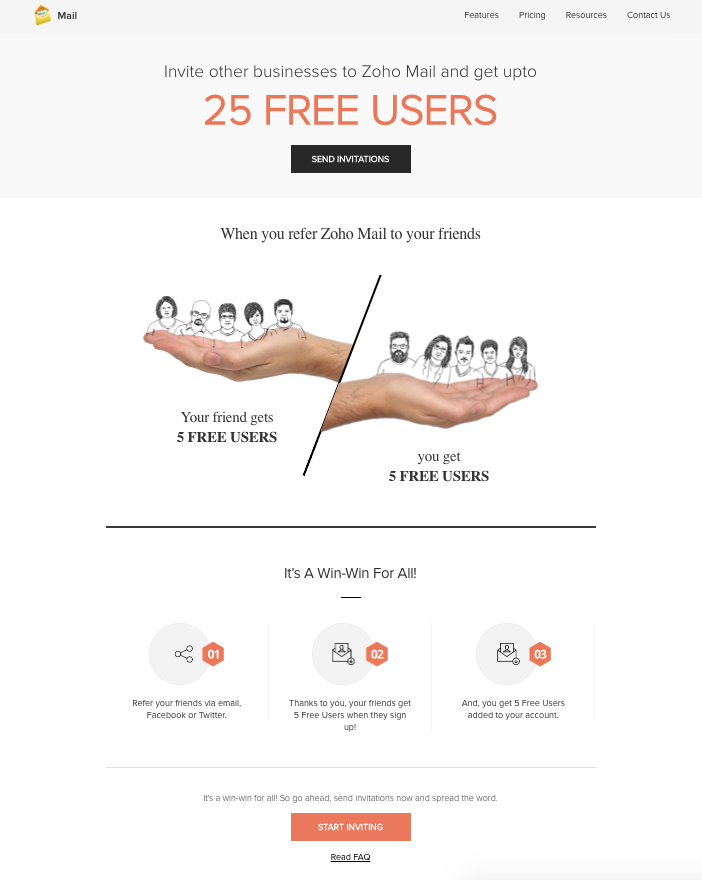 Zoho feedback email example