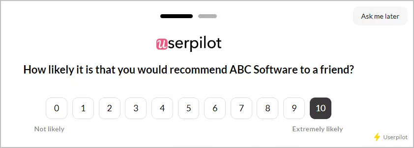 Userpilot feedback email