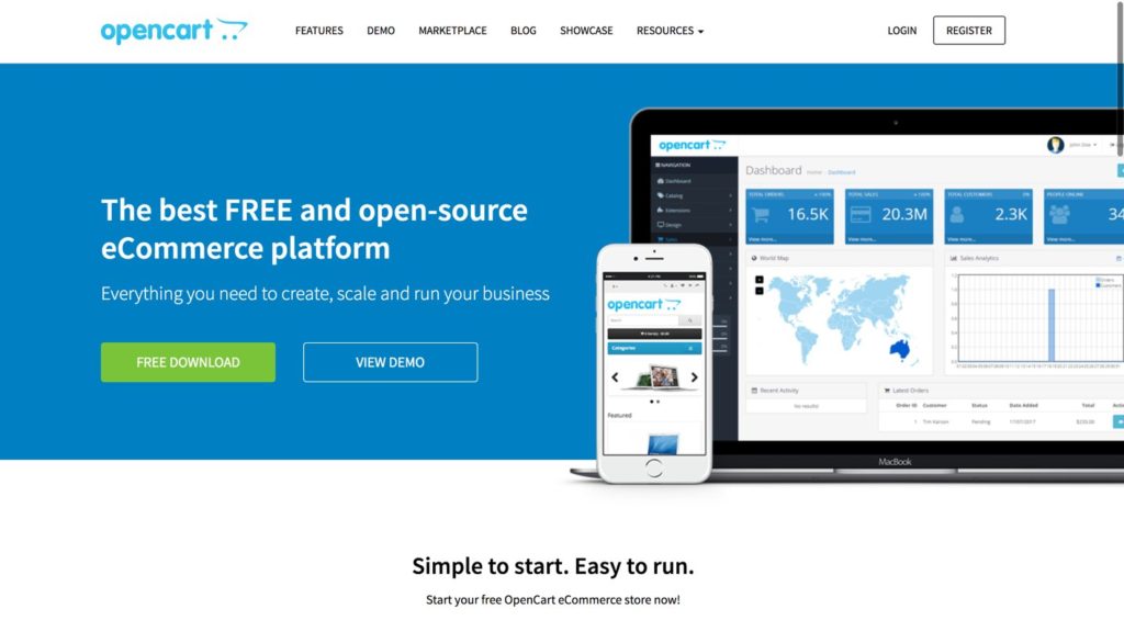 OpenCart ecommerce tool