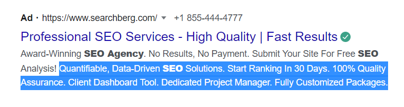 callout google ad extension