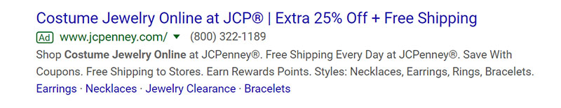 Google ad JCPenny